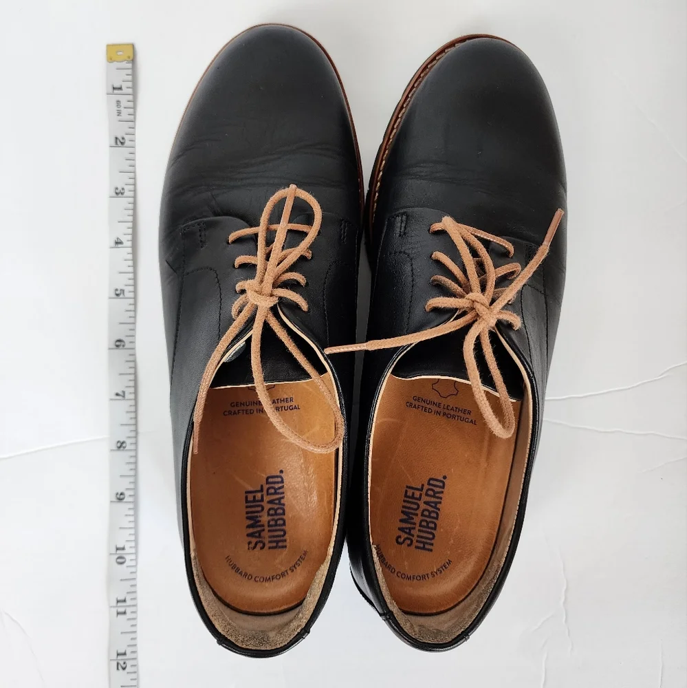 Samuel Hubbard Leather Oxford Formal Lace-Up Shoes Black Men's 7.5